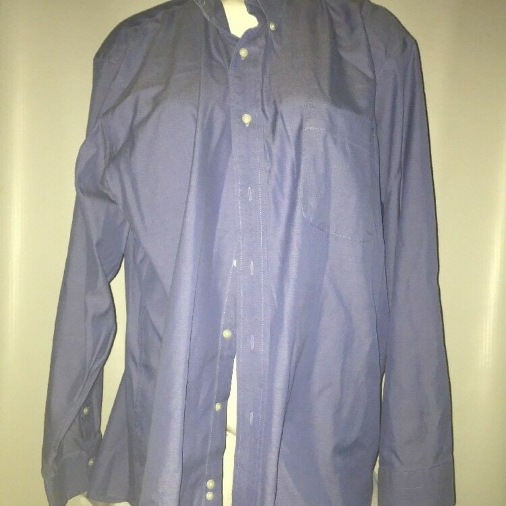 VINTAGE MARSHALL FIELDS Men's Blue Dress Shirt 18